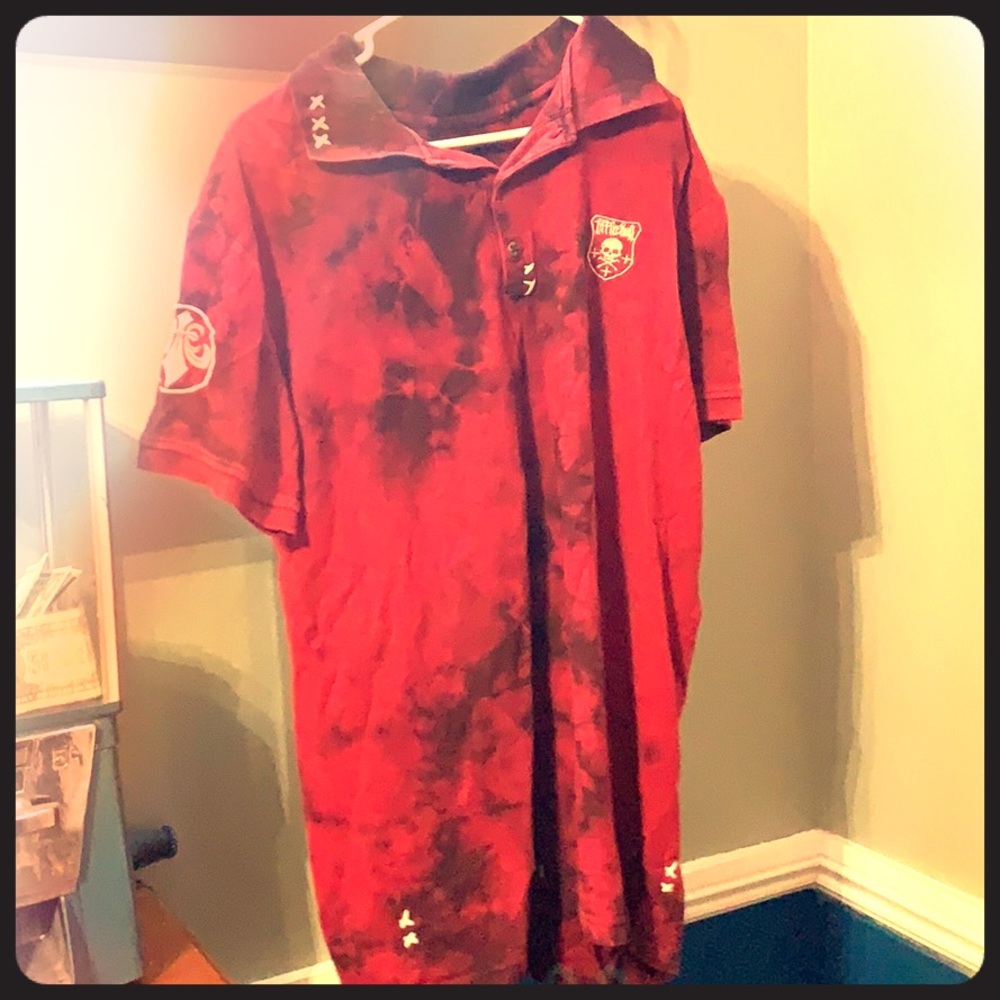 Affliction polo collared T-shirt
